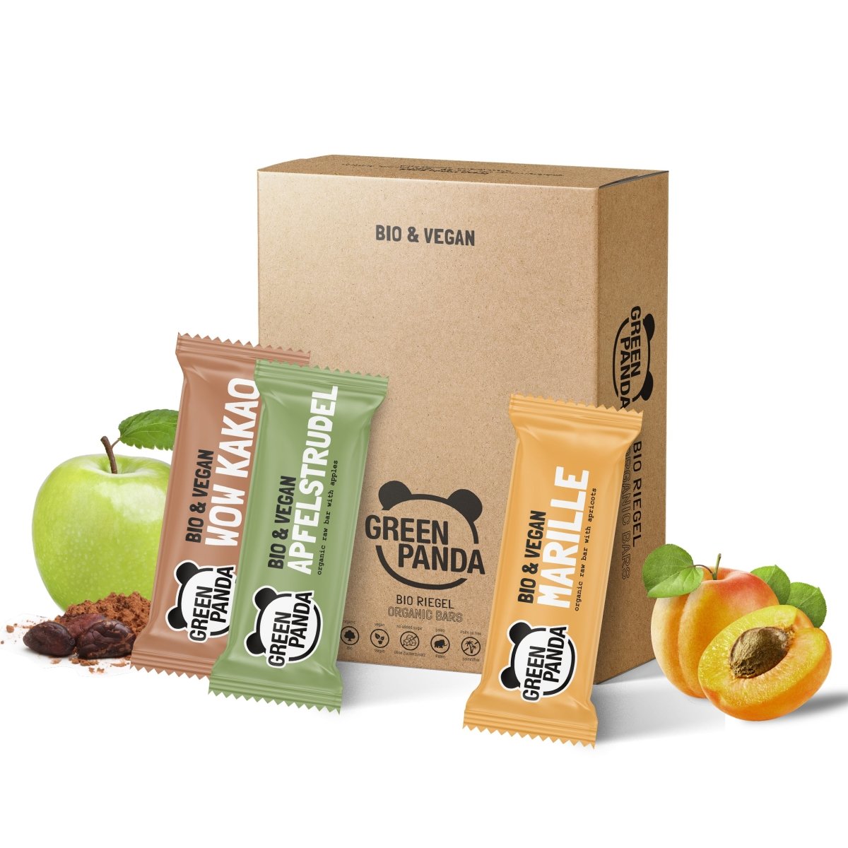 12 x Bio Raw Bars (3 Sorten gemischt) - Green Panda