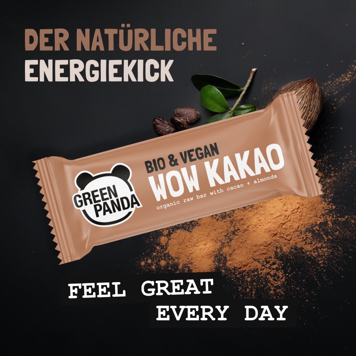 1 x Bio Raw Bar "Wow Kakao" - Green Panda