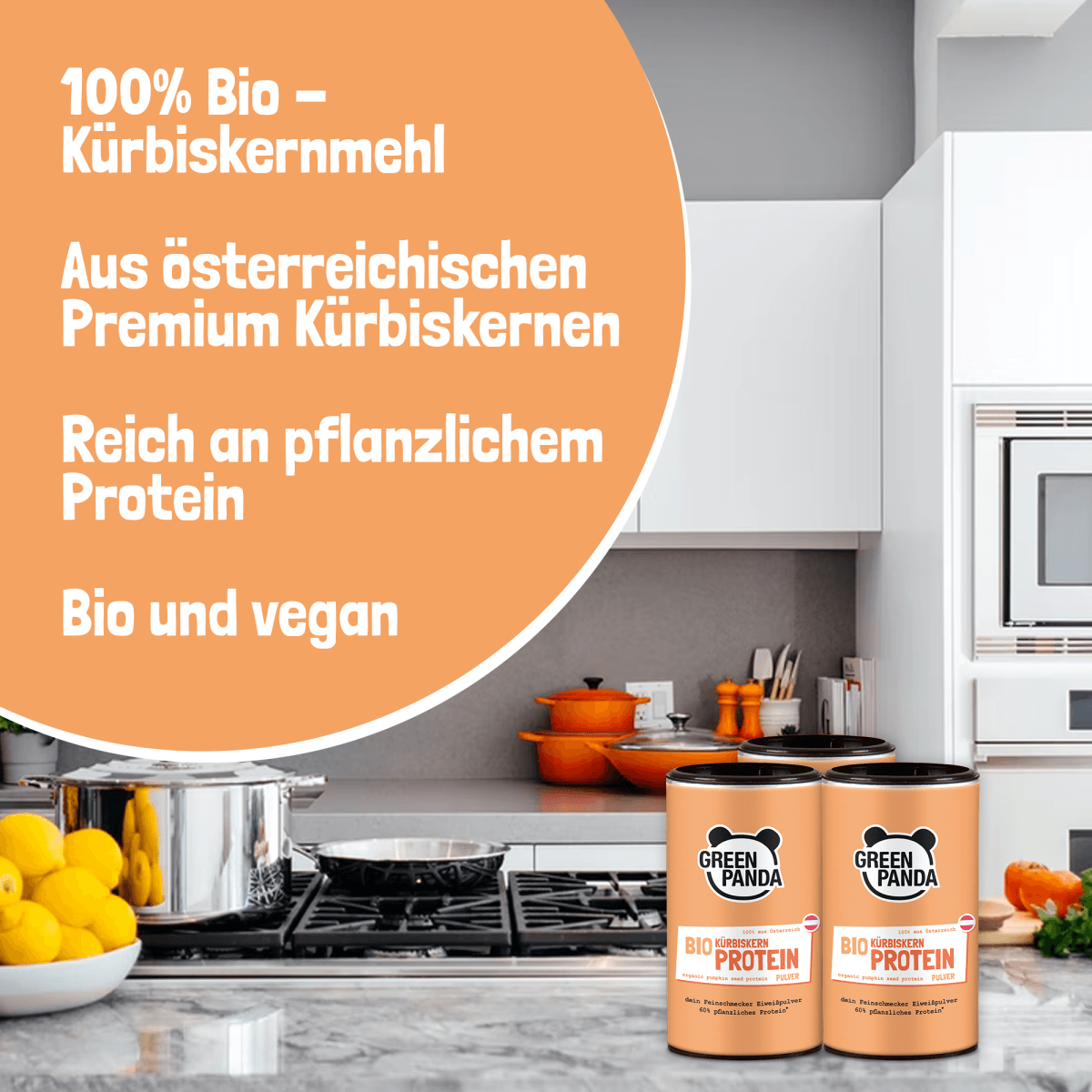 Bio Kürbiskernprotein aus Österreich - Green Panda